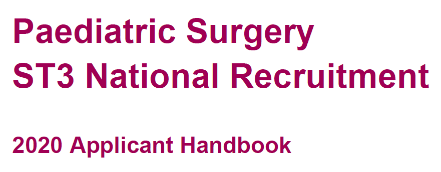 ST3 Recruitment | British Association Of Paediatric Surgeons